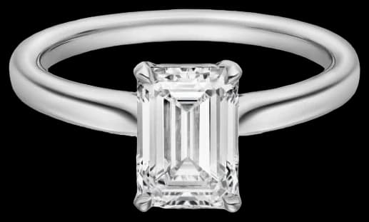 Cartier 1895 solitaire, emerald-cut diamond