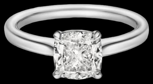 Cartier 1895 solitaire, cushion-cut diamond