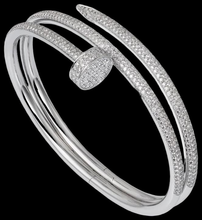 Cartier Juste un Clou bracelet, double, semi-paved