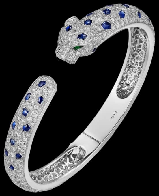 Cartier Panthère de Cartier bracelet, medium model, paved - Diamond And Emerald And Onyx And Sapphire