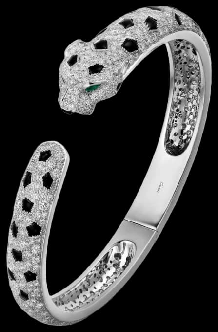 Cartier Panthère de Cartier bracelet, medium model, paved - Diamond And Emerald And Onyx