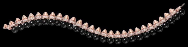 Cartier Clash de Cartier bracelet, onyx, supple, extra-large model, diamonds