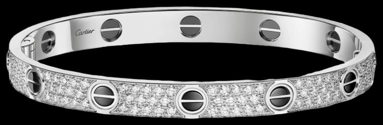 Cartier LOVE bracelet, classic model, paved, ceramic