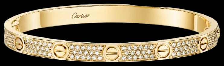Cartier LOVE bracelet, medium model, paved