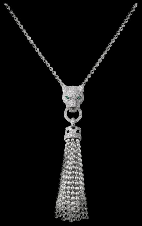 Cartier Panthère de Cartier necklace, semi-paved - Diamond And Emerald