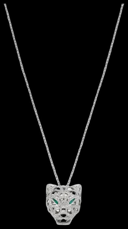 Cartier Panthère de Cartier necklace, paved - Diamond And Emerald And Onyx