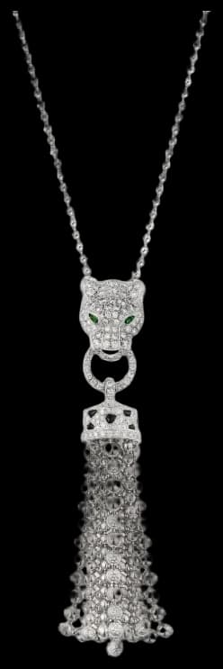 Cartier Panthère de Cartier necklace, semi-paved - Diamond And Emerald And Onyx