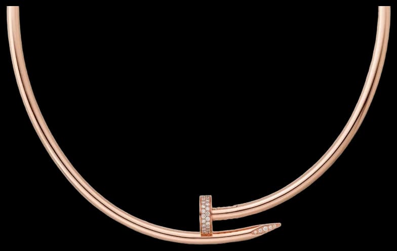 Cartier Juste un Clou torque necklace, classic model, diamonds
