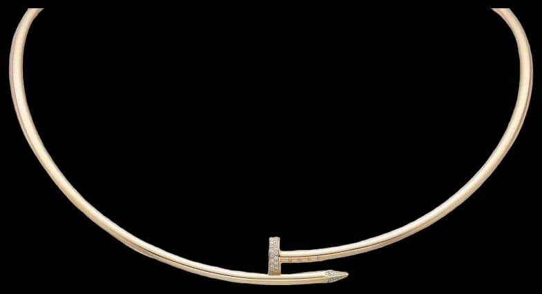 Cartier Juste un Clou torque necklace, small model, diamonds