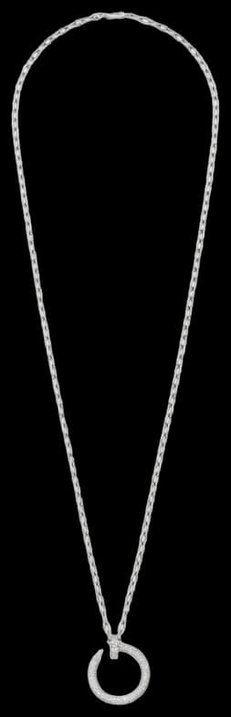 Cartier Juste un Clou long necklace, transformable, extra-large model, paved
