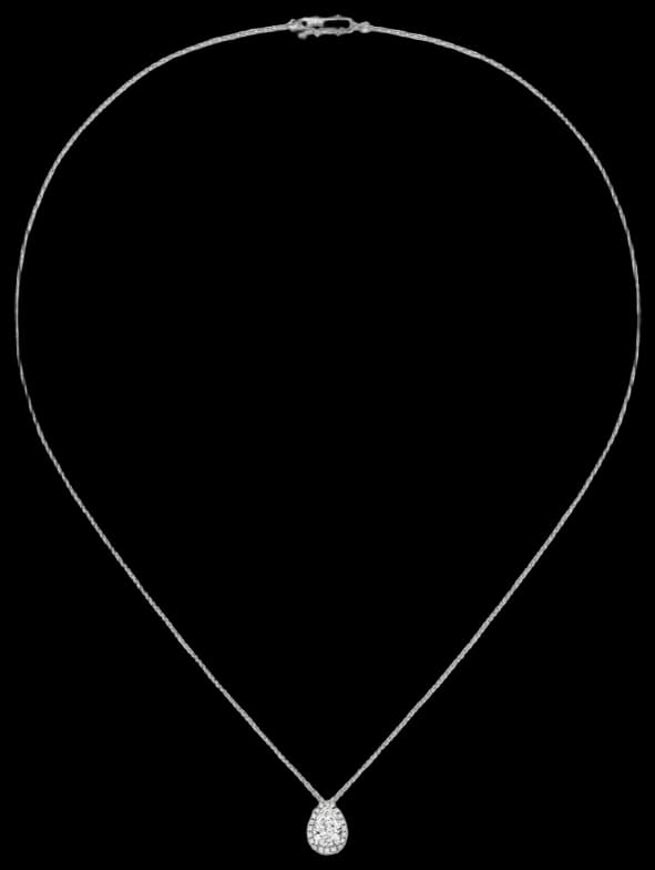 Cartier Destinée pendant, pear-shaped diamond, paved
