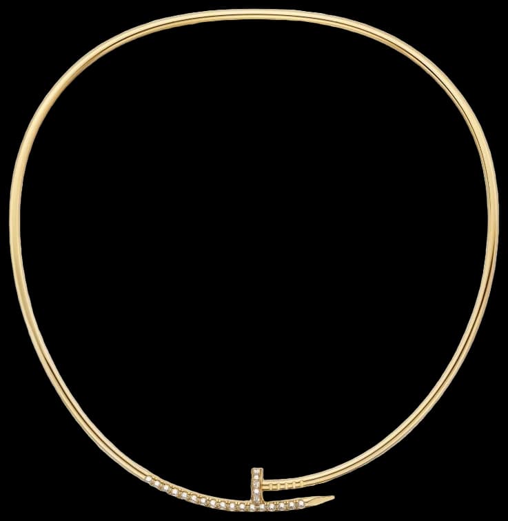 Cartier Juste un Clou necklace, small model, reverse-set diamonds