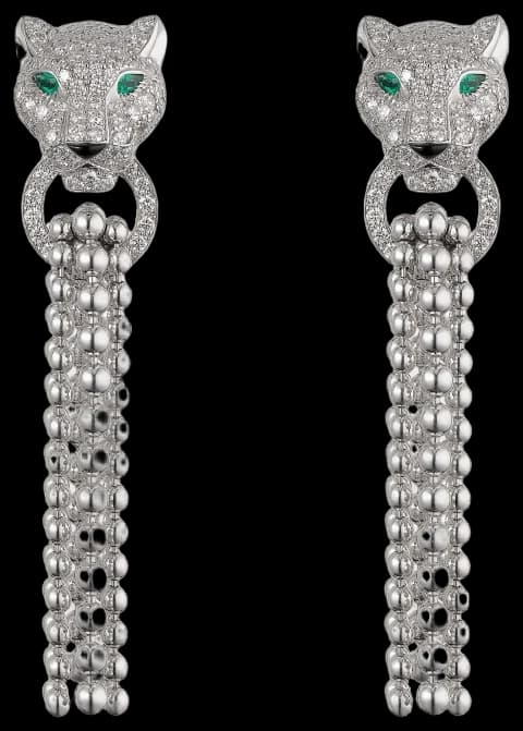 Cartier Panthère de Cartier earrings, semi-paved