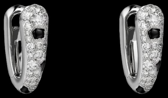 Cartier Panthère de Cartier earrings, paved - Diamond And Onyx