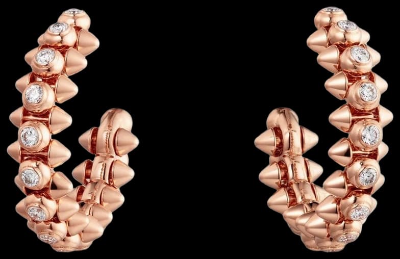 Cartier Clash de Cartier hoop earrings, medium model, diamonds