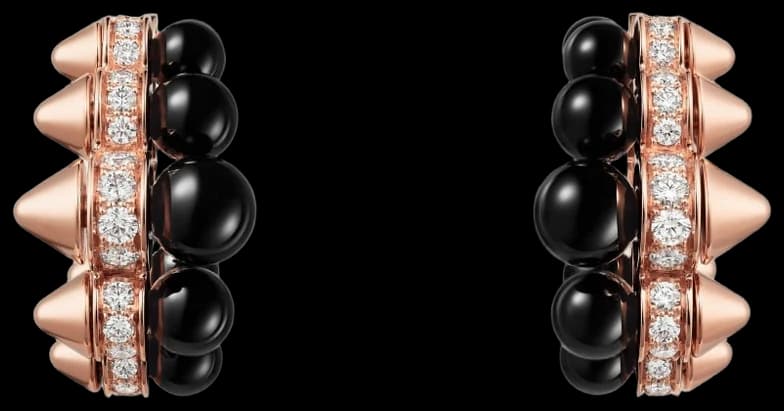 Cartier Clash de Cartier hoop earrings, onyx, extra-large model, diamonds