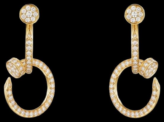 Cartier Juste un Clou earrings, double, semi-paved