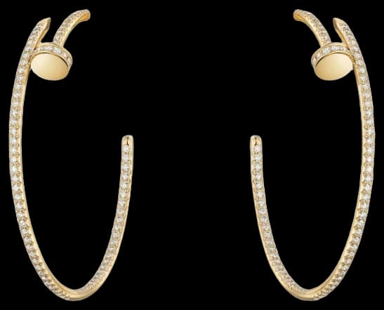 Cartier Juste un Clou hoop earrings, large model, paved