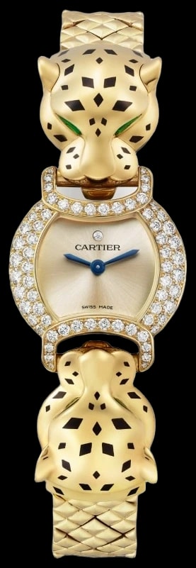 Cartier Panthère Jewellery HPI01441 Quartz movement, yellow gold, tsavorites, lacquer, diamonds