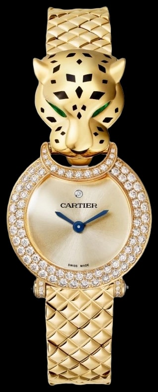 Cartier Panthère Jewellery HPI01526 Quartz movement, yellow gold, tsavorites, lacquer, diamonds