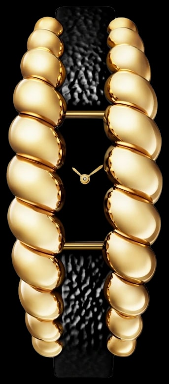 Cartier Tressage HPI01689 Quartz movement, yellow gold, 2 interchangeable leather straps