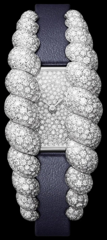 Cartier Tressage HPI01693 Quartz movement, white gold, diamonds, 2 interchangeable leather straps