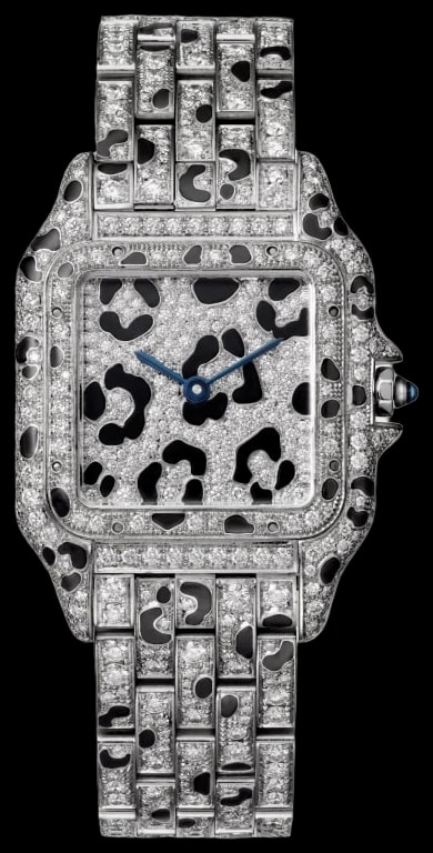 Cartier Panthère HPI01721 Medium model, quartz movement, white gold, diamonds, enamel