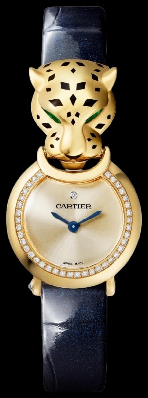 Cartier Panthère Jewellery HPI01723 Quartz movement, yellow gold, diamonds, tsavorites, lacquer, leather