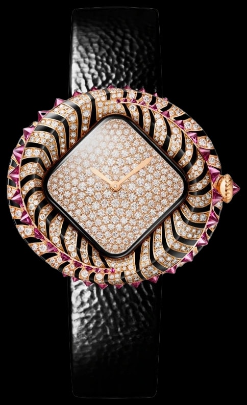 Cartier Animal Jewellery HPI01791 Quartz movement, rose gold, rubies, diamonds, leather