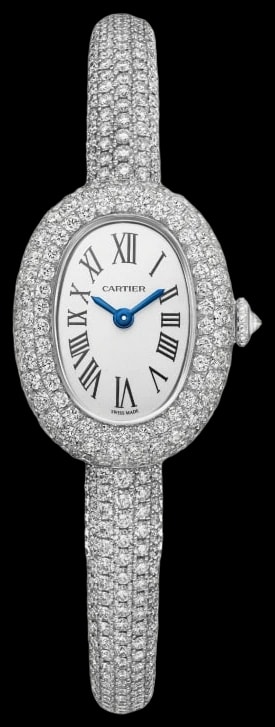 Cartier Baignoire HPI01853 Mini model, quartz movement, white gold, diamonds