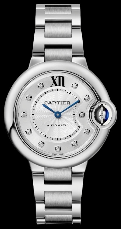 Cartier Ballon Bleu W4BB0021 33 mm, mechanical movement with automatic winding, steel, diamonds