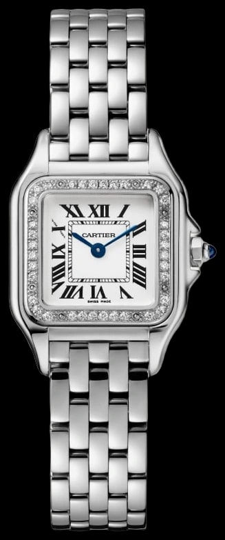 Cartier Panthère W4PN0016 Small model, quartz movement, steel, diamonds