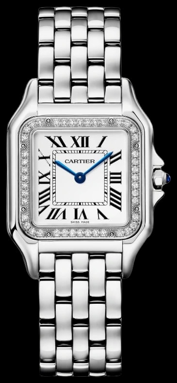 Cartier Panthère W4PN0018 Medium model, quartz movement, steel, diamonds