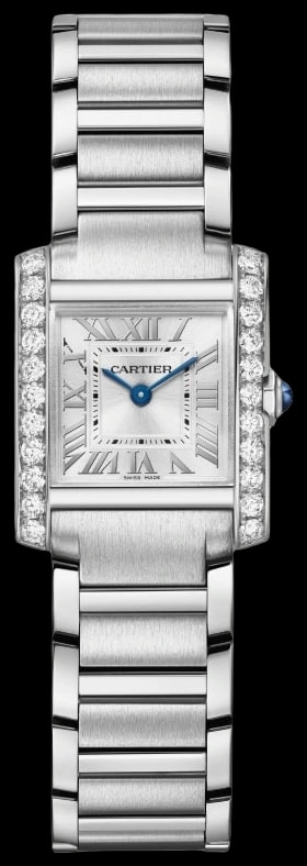 Cartier Tank Française W4TA0029 Small model, quartz movement, steel, diamonds