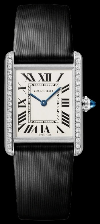 Cartier Tank Must W4TA0030 Large model, high autonomy quartz movement, steel, diamonds, leather