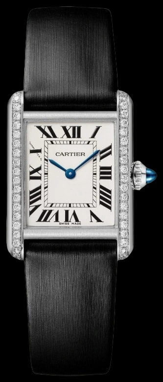 Cartier Tank Must W4TA0031 Small model, quartz movement, steel, diamonds, leather