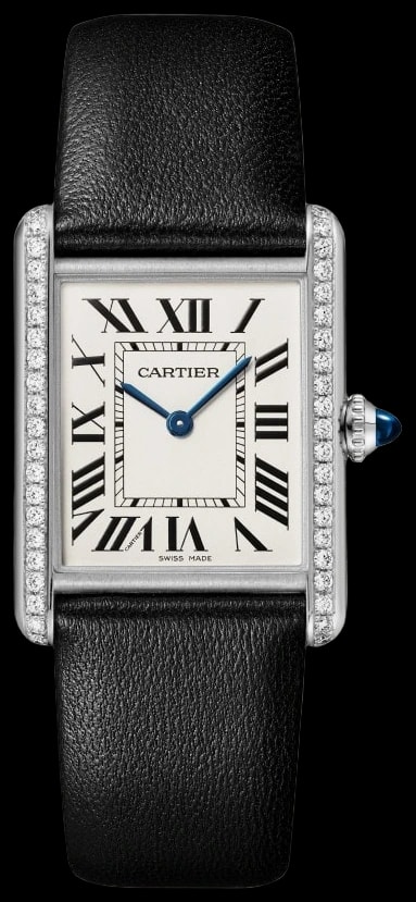 Cartier Tank Must W4TA0036 Large model, high autonomy quartz movement, steel, diamonds, leather