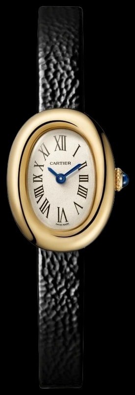 Cartier Baignoire WGBA0075 Mini model, quartz movement, yellow gold, leather