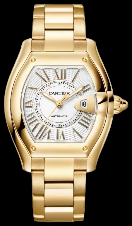 Cartier Roadster WGRD0011 Medium model, automatic movement, yellow gold, interchangeable metal bracelet and leather straps