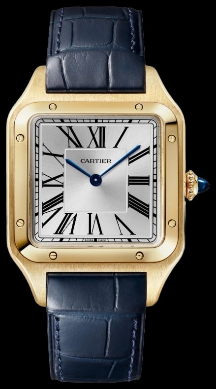 Cartier Santos-Dumont WGSA0139 Large model, hand-wound movement, yellow gold, leather