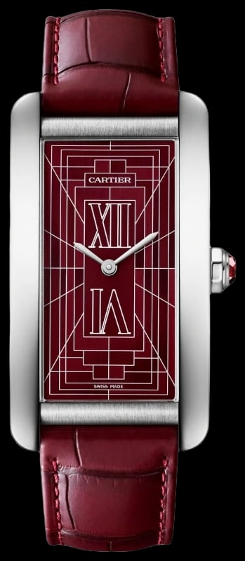 Cartier Tank Américaine WGTA0371 Large model, automatic movement, platinum, leather