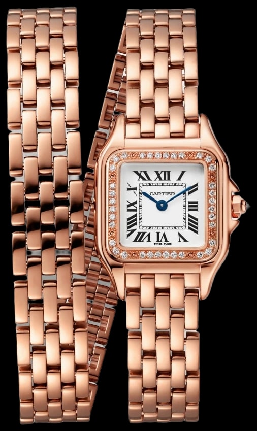 Cartier Panthère WJPN0069 Small model, quartz movement, rose gold, diamonds