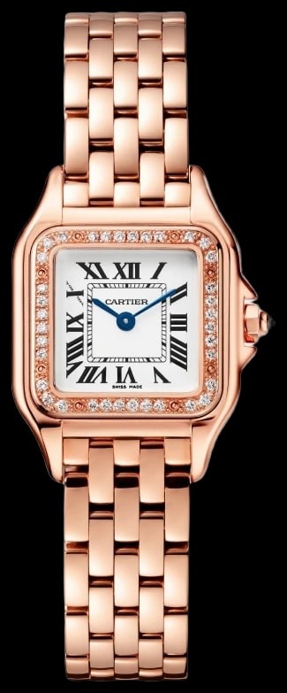 Cartier Panthère WJPN0087 Small model, quartz movement, rose gold, diamonds