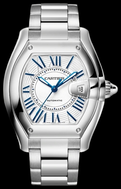 Cartier Roadster WSRD0020 Large model, automatic movement, steel, interchangeable metal bracelet and leather straps