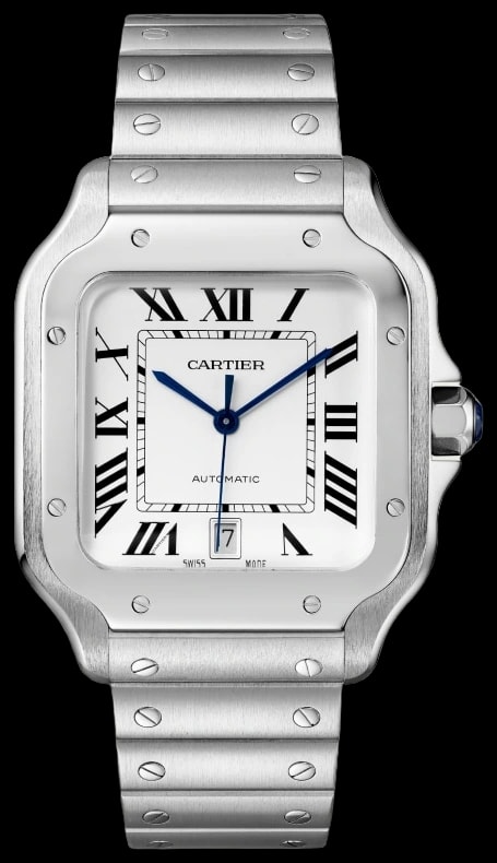 Cartier Santos de Cartier WSSA0018 Large model, automatic movement, steel, interchangeable metal and leather bracelets