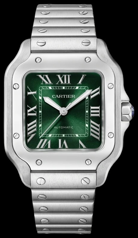 Cartier Santos de Cartier WSSA0061 Medium model, automatic movement, steel, interchangeable metal and leather bracelets