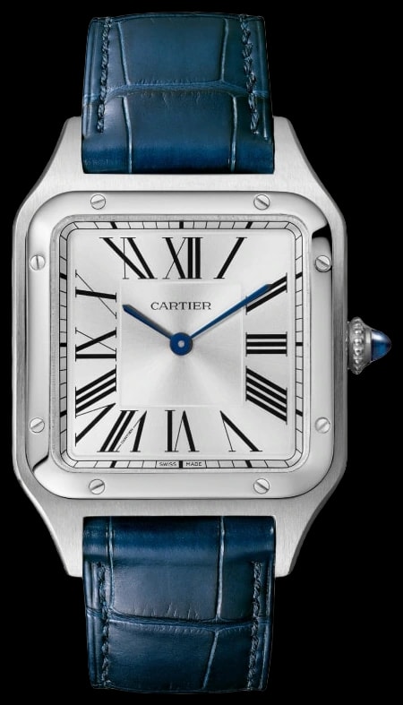 Cartier Santos-Dumont WSSA0085 Large model, quartz movement, steel, leather