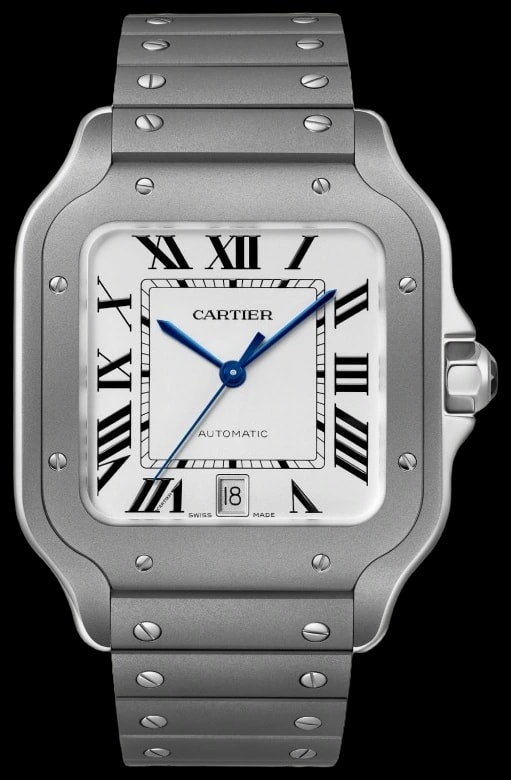 Cartier Santos de Cartier WSSA0089 Large model, automatic movement, titanium, interchangeable titanium and leather straps