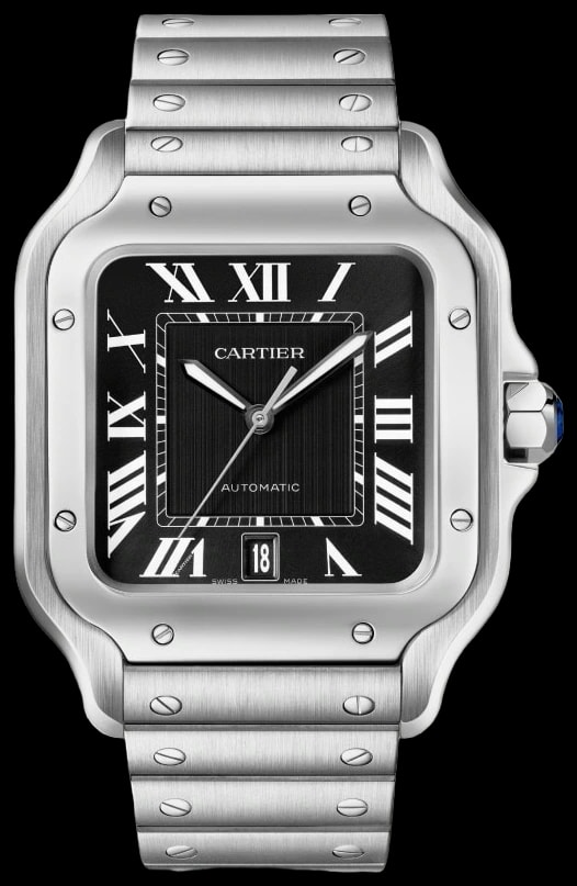 Cartier Santos de Cartier WSSA0096 Large model, automatic movement, steel, interchangeable metal and leather straps