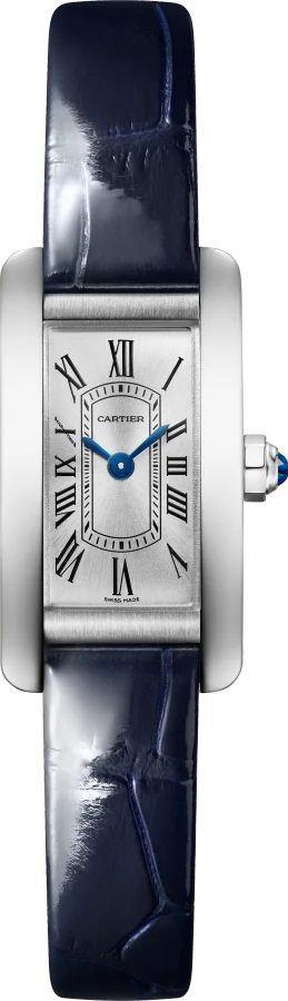 Cartier Tank Américaine WSTA0116 Mini model, quartz movement, steel, leather